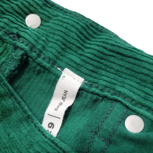 Pacsun Pants Size 29 W30" x L31" Pacsun Dad Jean Corduroy Pants Button Fly Green - Picture 8 of 8